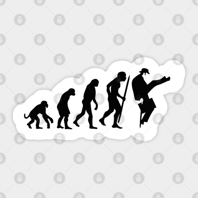 Evolution of silly walks Sticker by LaundryFactory